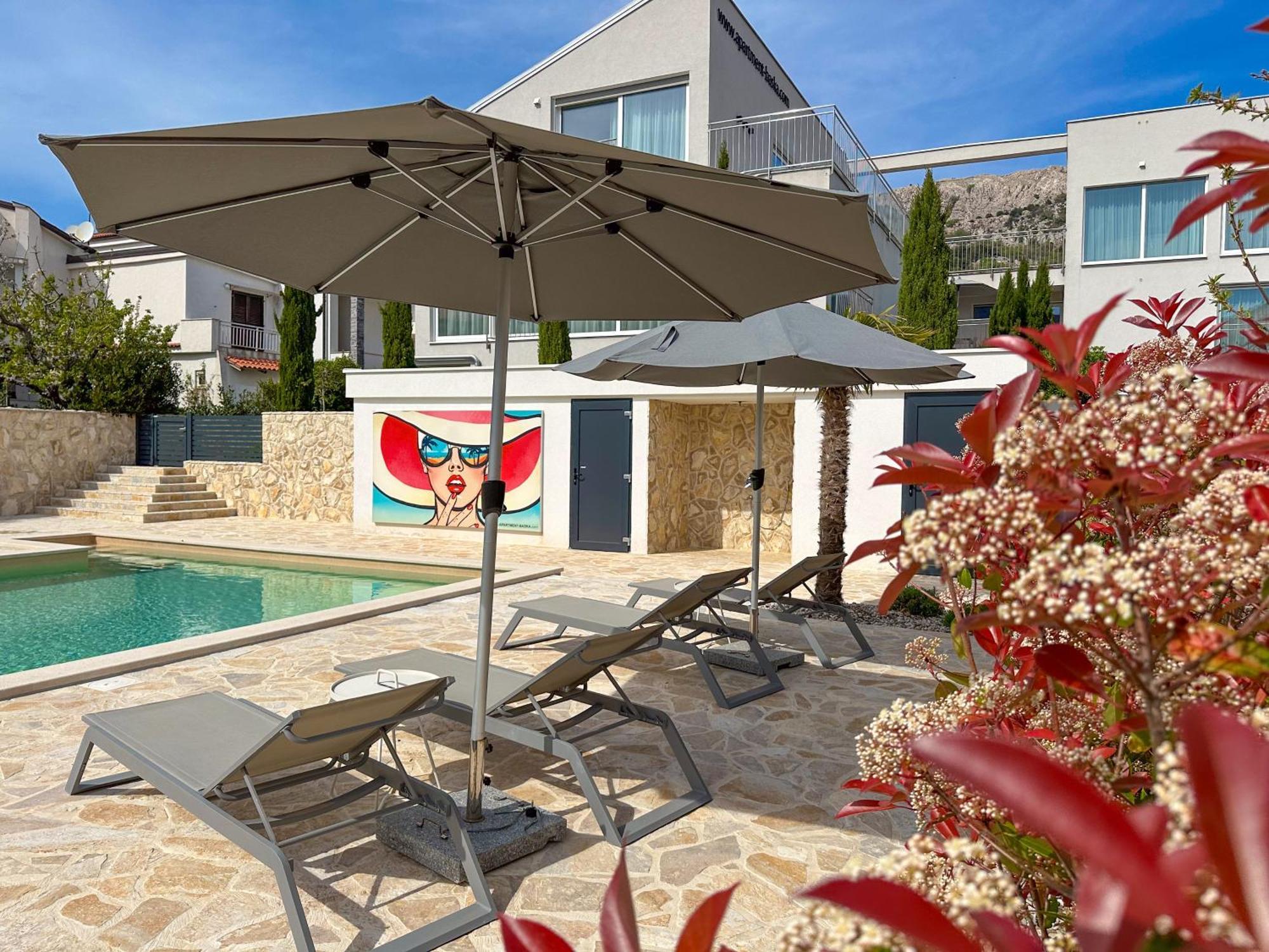 Apartment Baska Mit Poolarea - Krk, Kroatien Eksteriør bilde