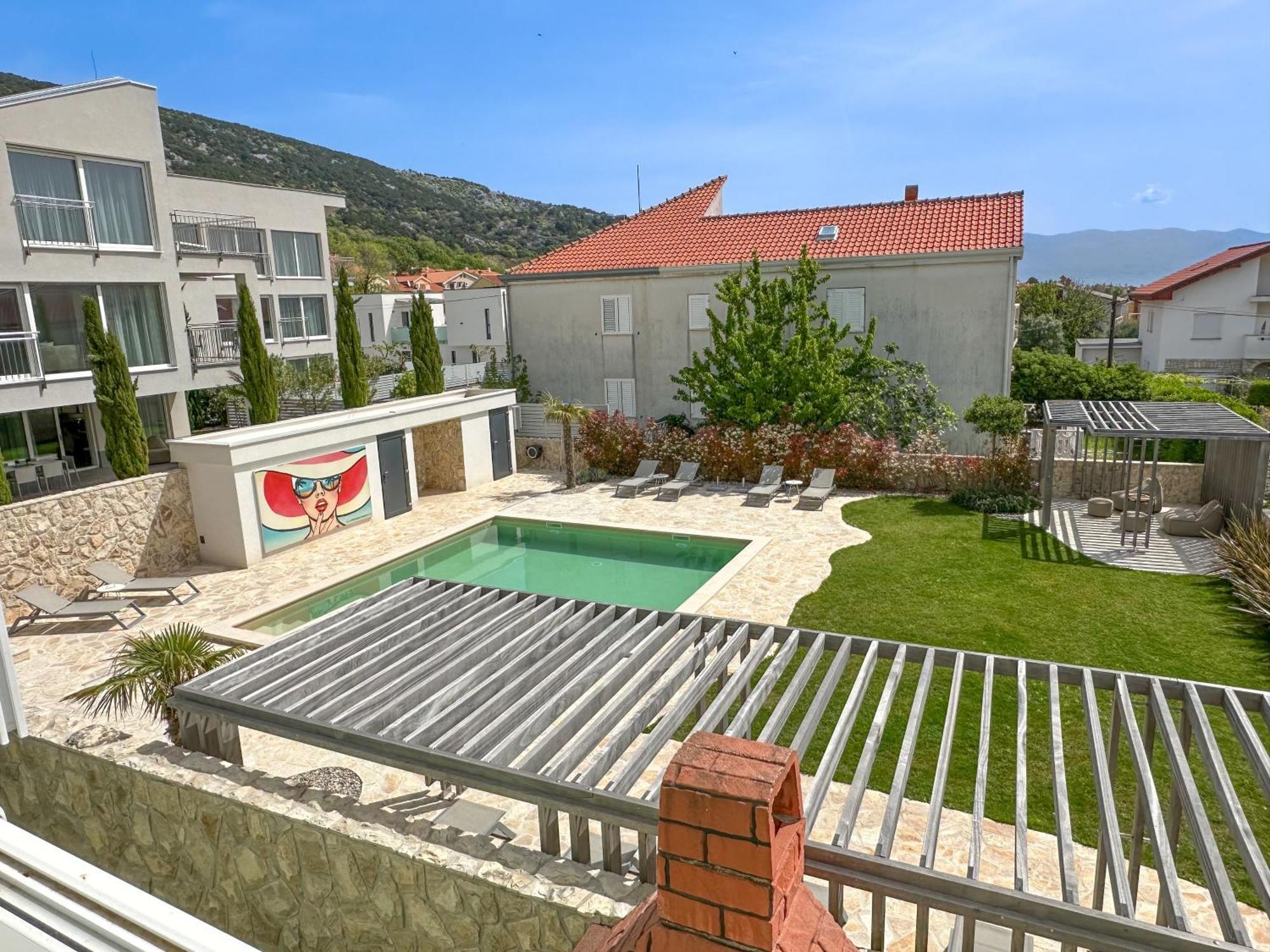 Apartment Baska Mit Poolarea - Krk, Kroatien Eksteriør bilde